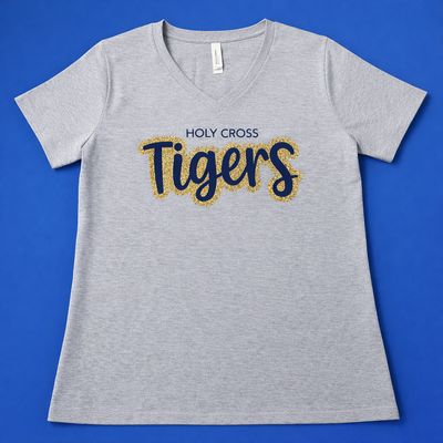 V-Neck Puff Tigers T-Shirt