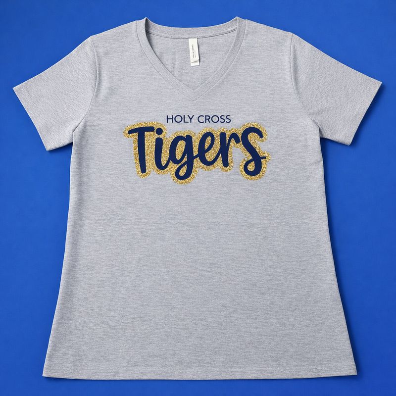 V-Neck Puff Tigers T-Shirt