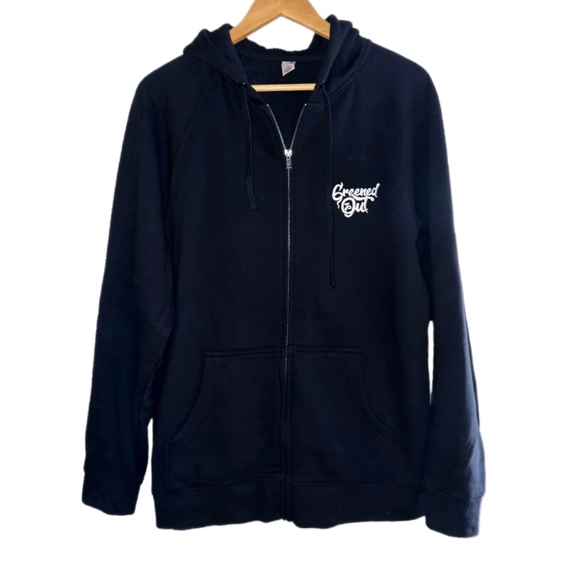 Hoodie (Black Graphic w Zip)