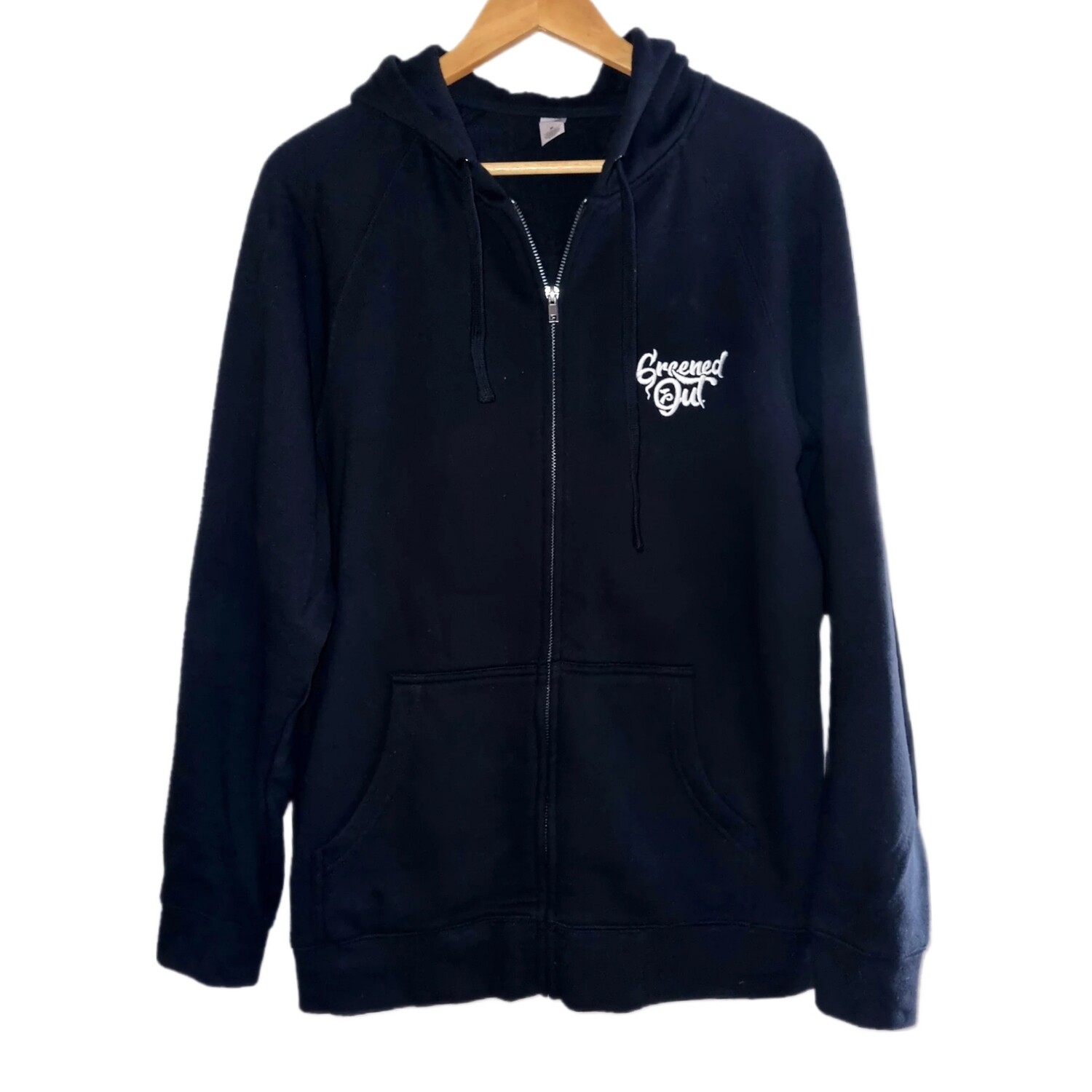 Hoodie (Black Graphic w Zip)