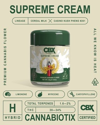 CBX Supreme Cream (HYBRID) - 33.12% THC
