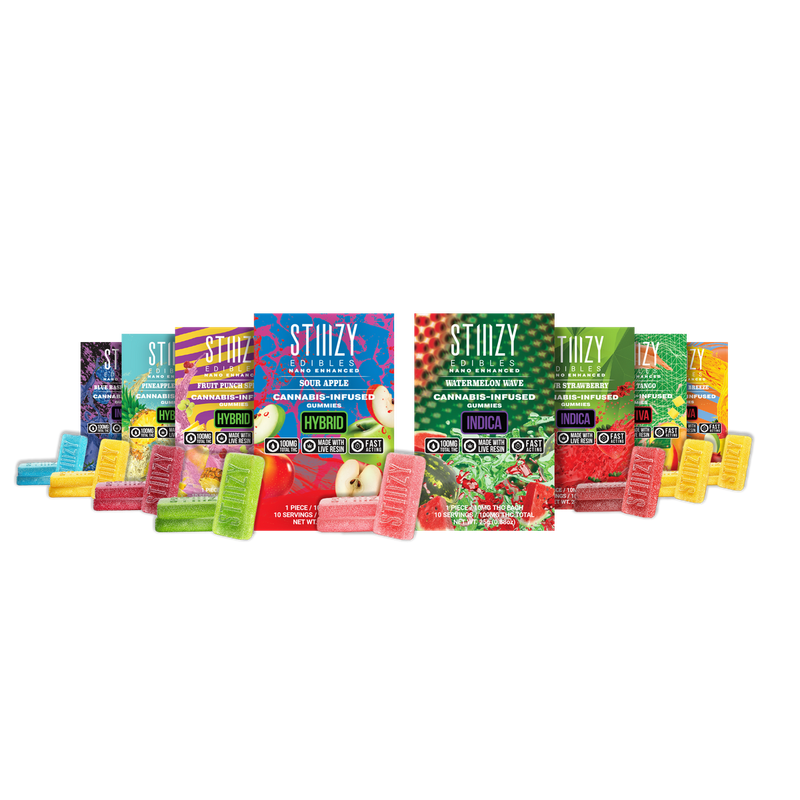 STIIIZY Edible Gummies 100mg (10mg THC per piece)