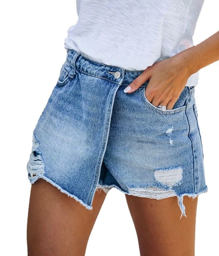 Women&#39;s Denim Skirts Ripped