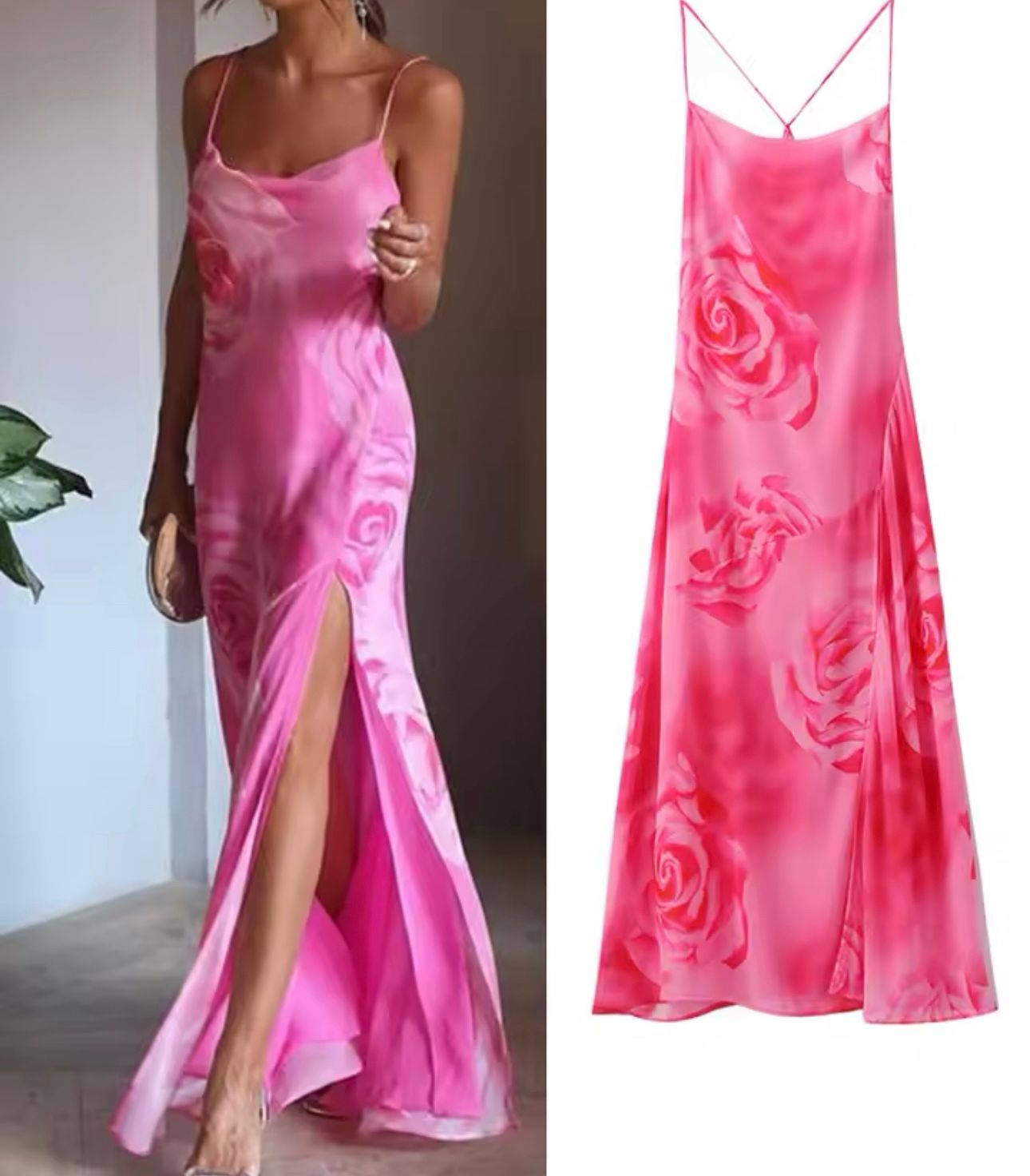 Vestido largo Rosa