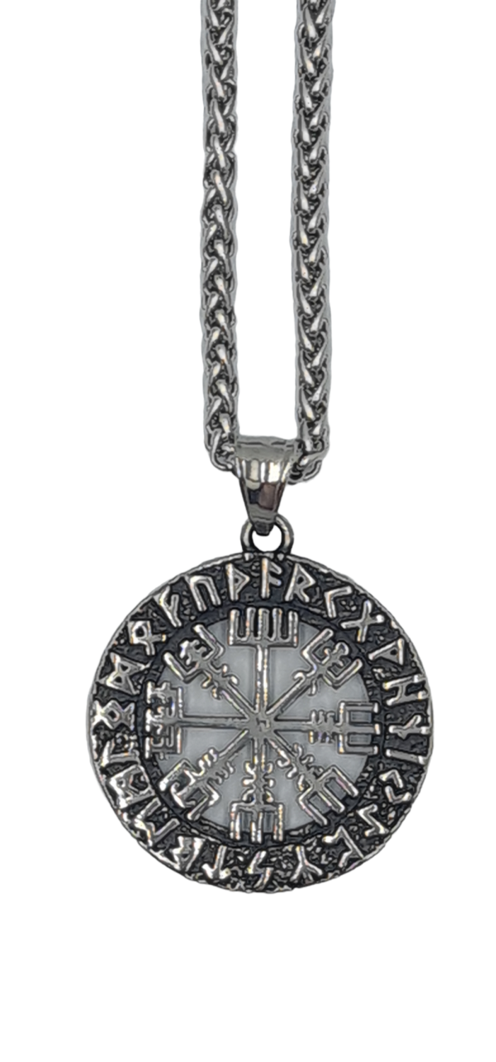 Pendentif Boussole Viking Acier inoxydable 316L