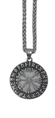 Pendentif Boussole Viking Acier inoxydable 316L