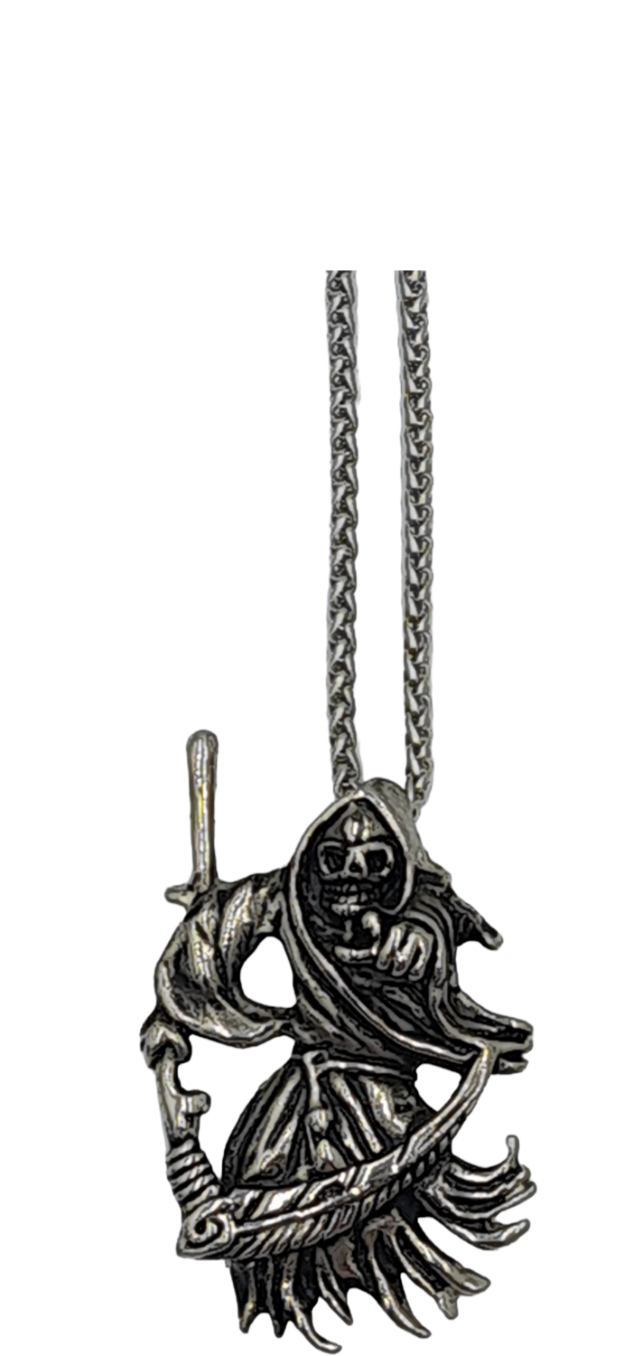 Pendentif La Faucheuse acier inoxydable 316L