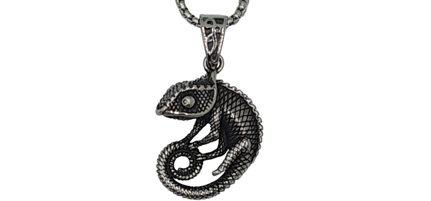 Pendentif Caméléon acier inoxydable 316L