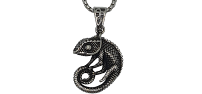 Pendentif Caméléon acier inoxydable 316L