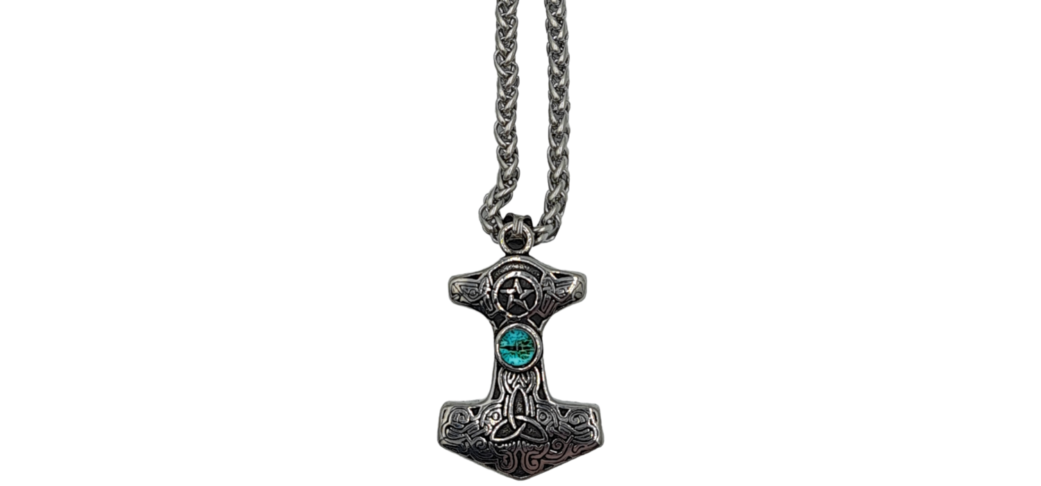 Pendentif Marteau de Thor avec œil acier inoxydable 316L