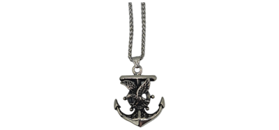 Pendentif ancre avec aigle acier inoxydable 316L
