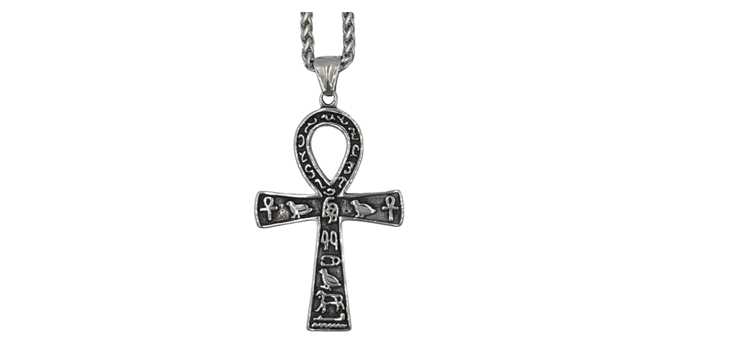Pendentif Croix d&#39;Ankh Egyptienne acier inoxydable 316L