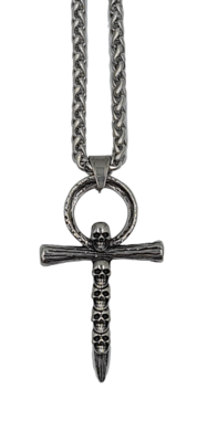 Pendentif gothique croix skull Acier inoxydable 316L