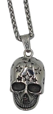 Pendentif tête de mort acier inoxydable 316L