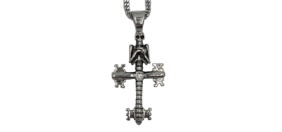 Pendentif croix gothique acier inoxydable 316L