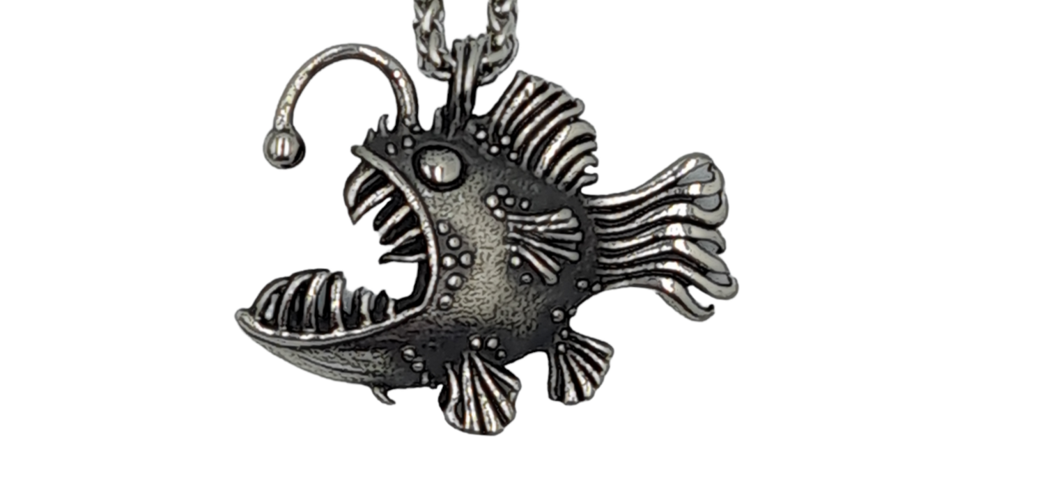 Pendentif piranha acier inoxydable 316L