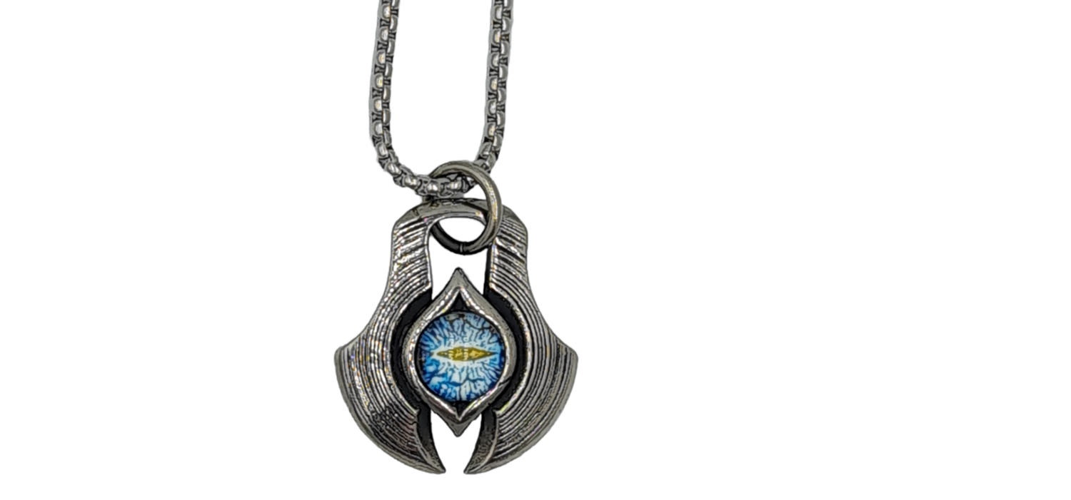 Pendentif tête de hache mauvais œil acier inoxydable 316L