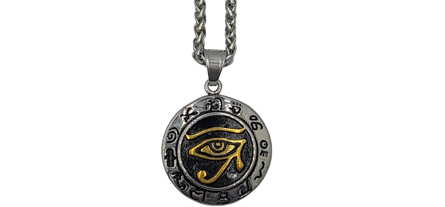 Pendentif œil d&#39;Horus acier inoxydable 316L