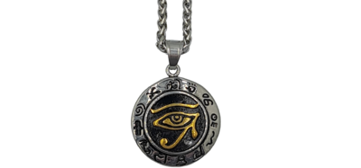 Pendentif œil d&#39;Horus acier inoxydable 316L