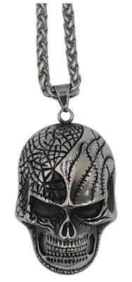 Pendentif tête de mort acier inoxydable 316L