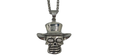Pendentif tête de mort acier inoxydable 316L