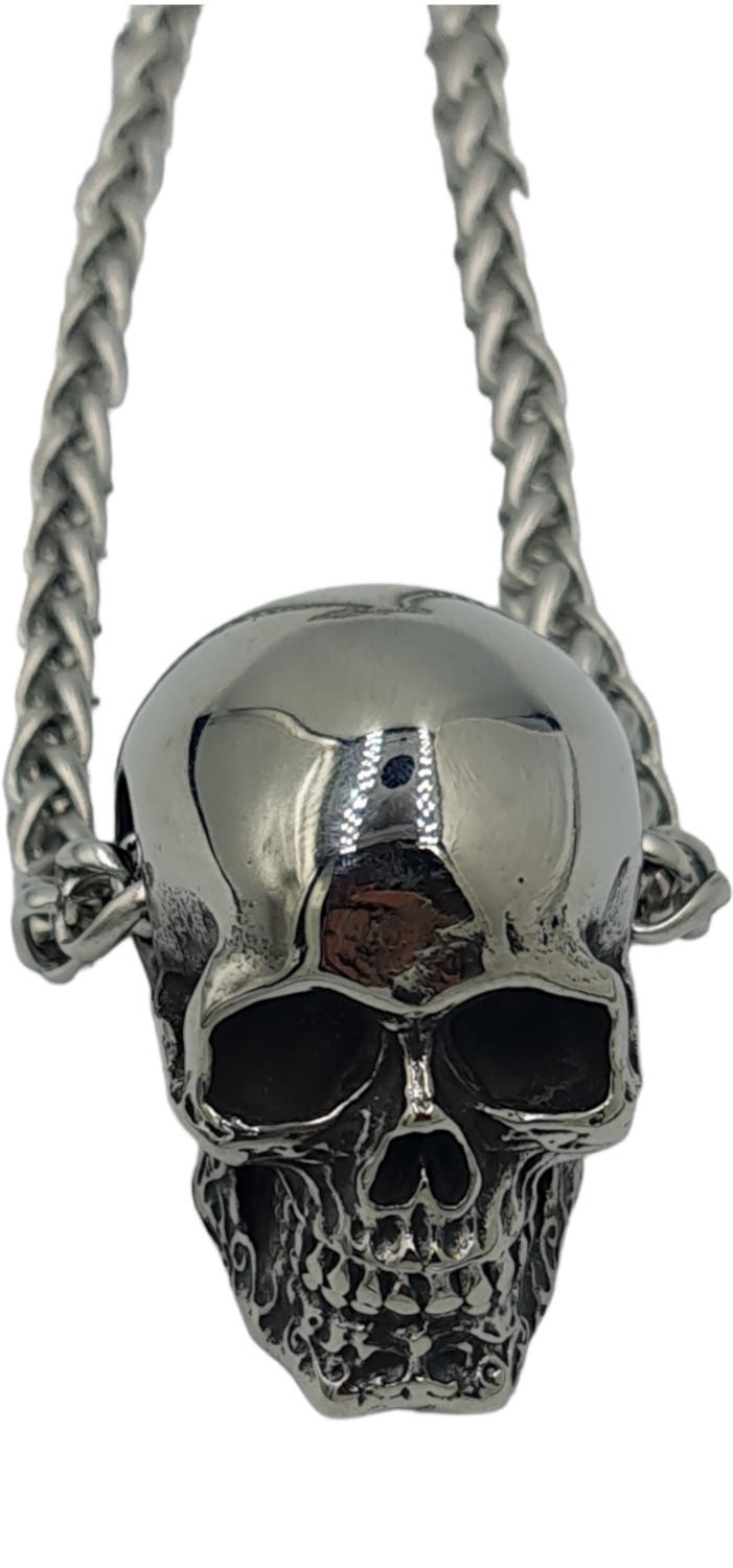 Pendentif tête de mort acier inoxydable 316L