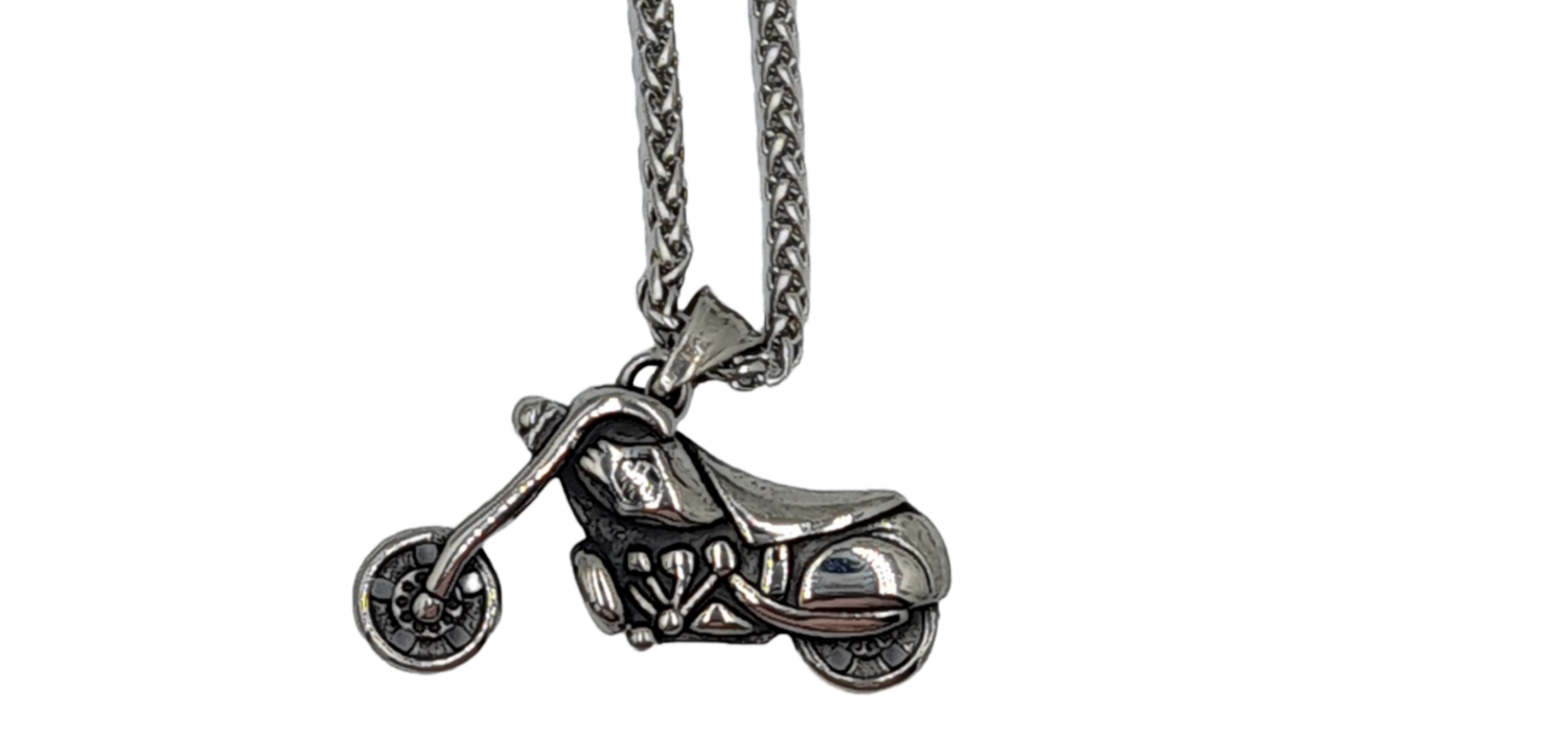 Pendentif moto acier inoxydable 316L