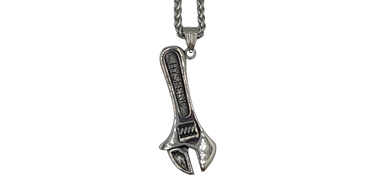 Pendentif clé à molette acier inoxydable 316L