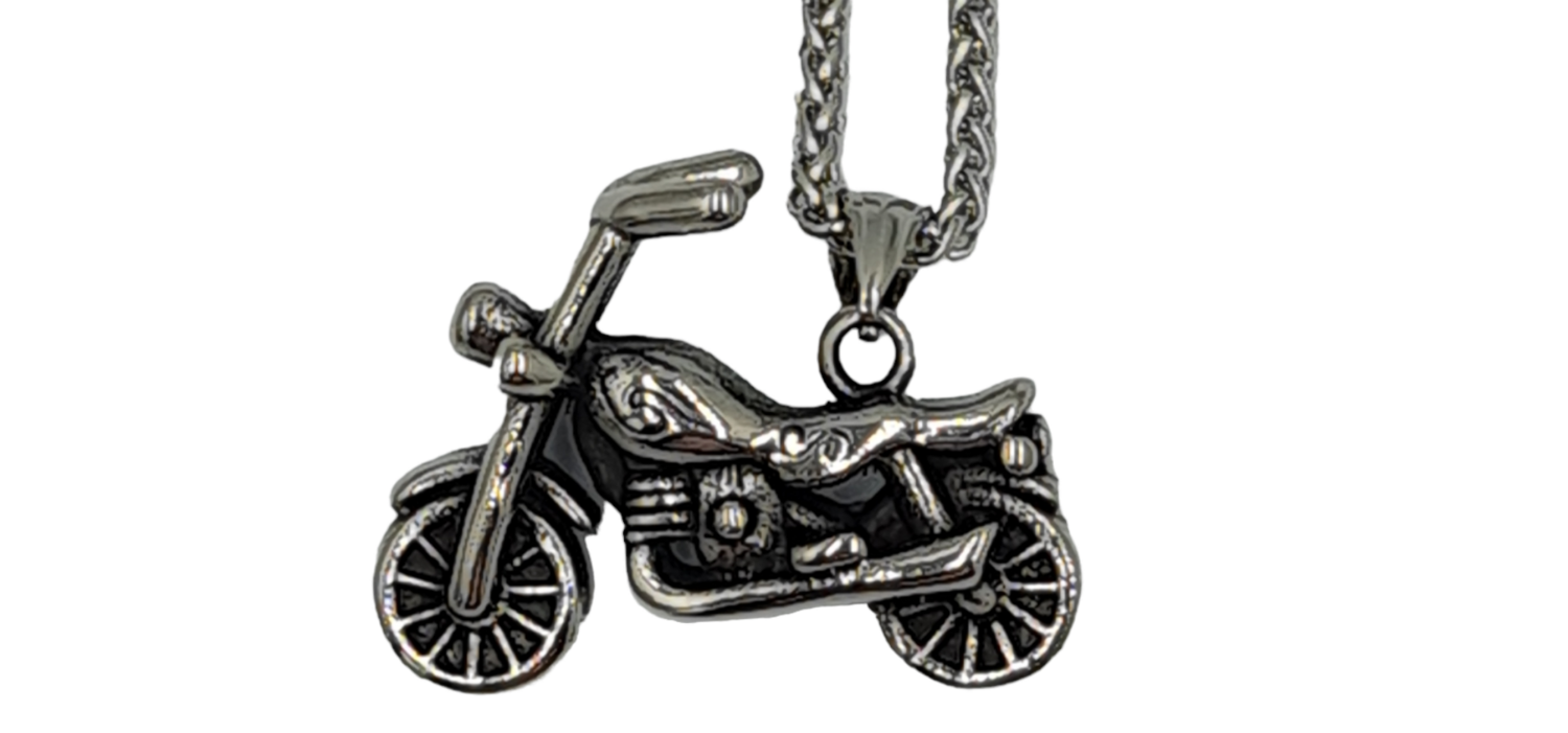 Pendentif moto acier inoxydable 316L