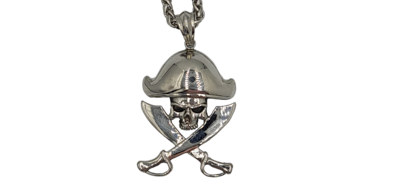 Pendentif pirate acier inoxydable 316L