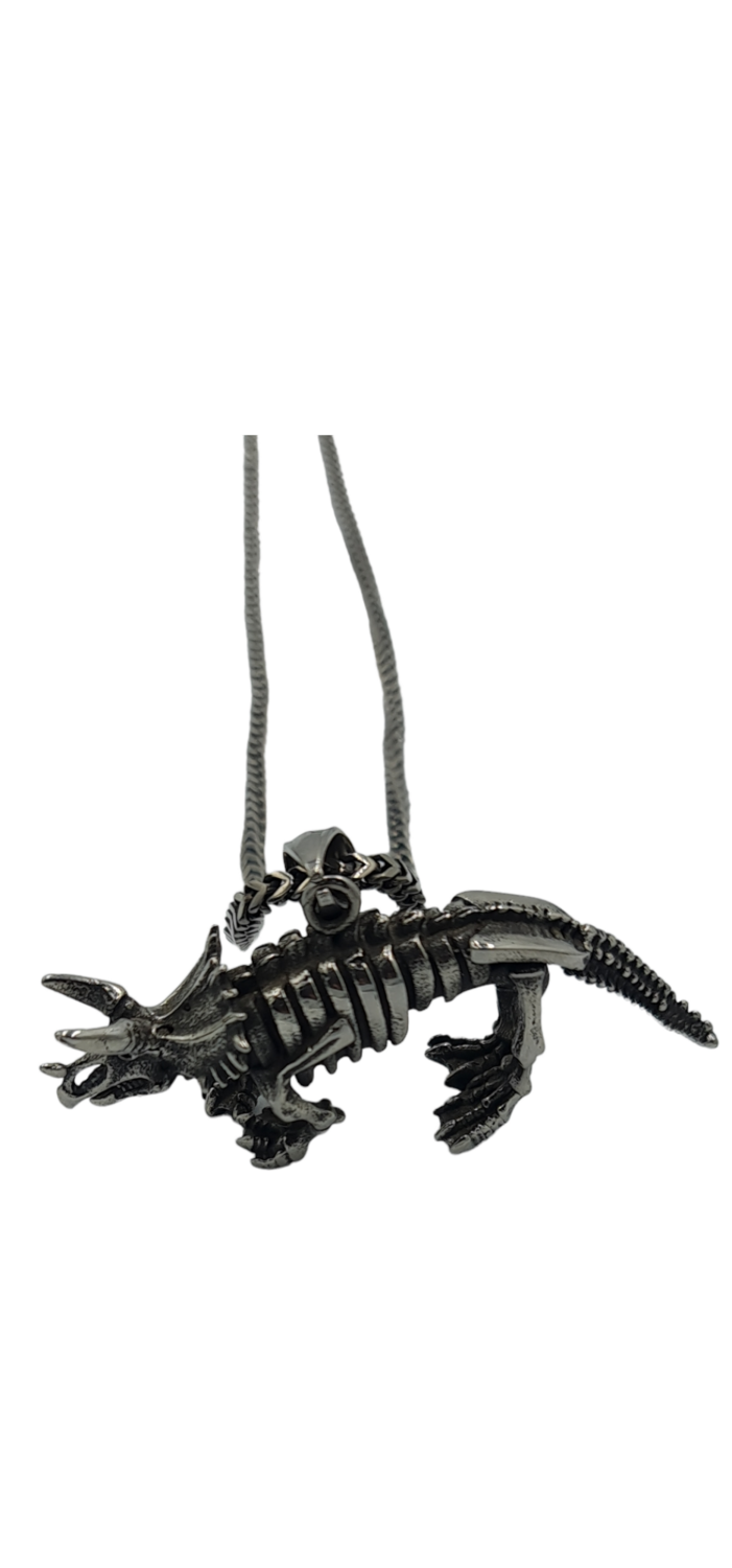 Pendentif dinosaure acier inoxydable 316L