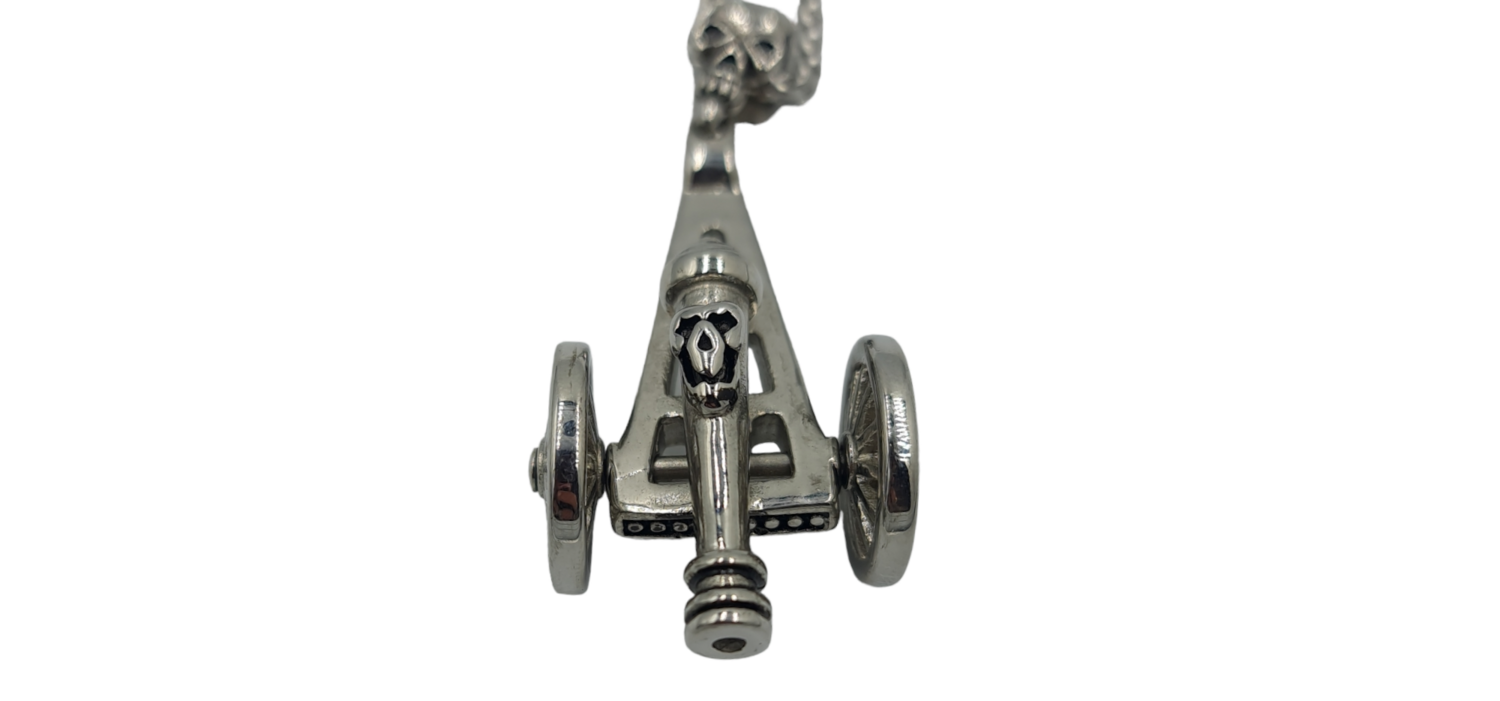 Pendentif canon acier inoxydable 316L