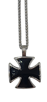 Pendentif croix de malte acier inoxydable 316L