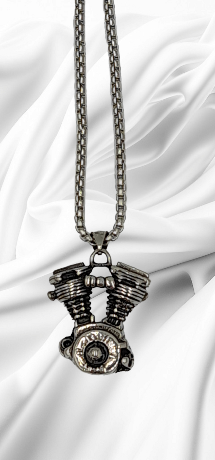 Pendentif moteur acier inoxydable 316L
