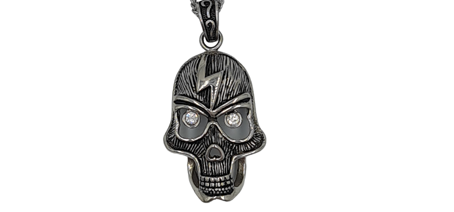 Pendentif tête de mort acier inoxydable 316L