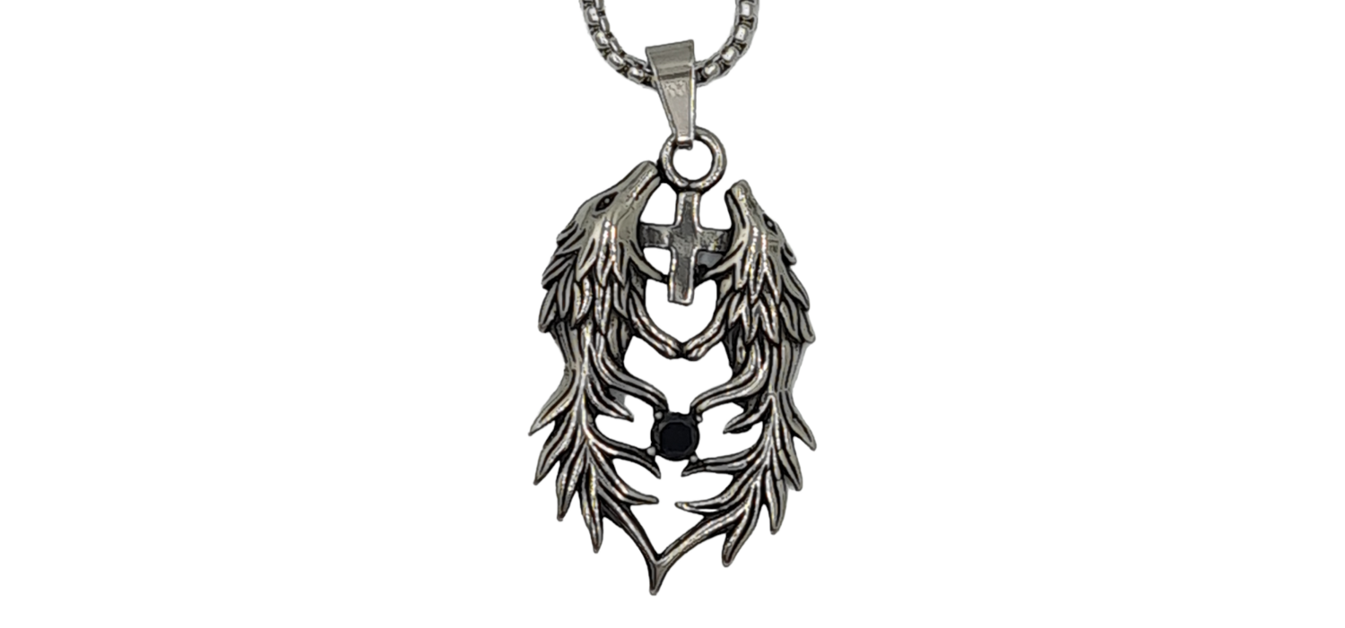 Pendentif loup Acier inoxydable 316L