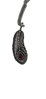 Pendentif plume acier inoxydable 316L