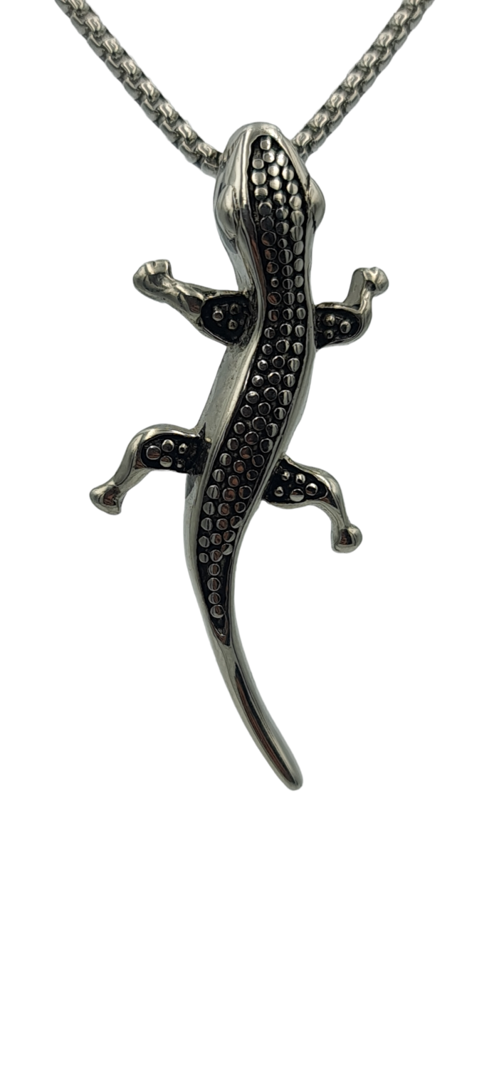 Pendentif Gecko acier inoxydable 316L