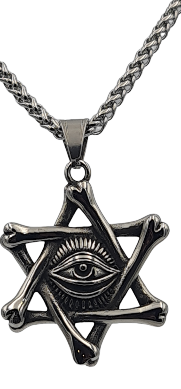 Pendentif os avec œil acier inoxydable 316L