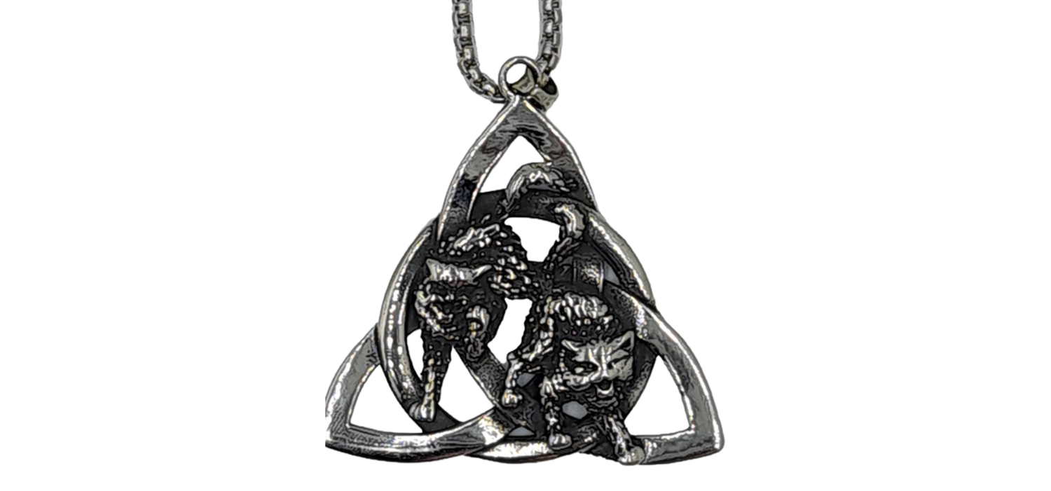 Pendentif loup celtique viking acier inoxydable 316L
