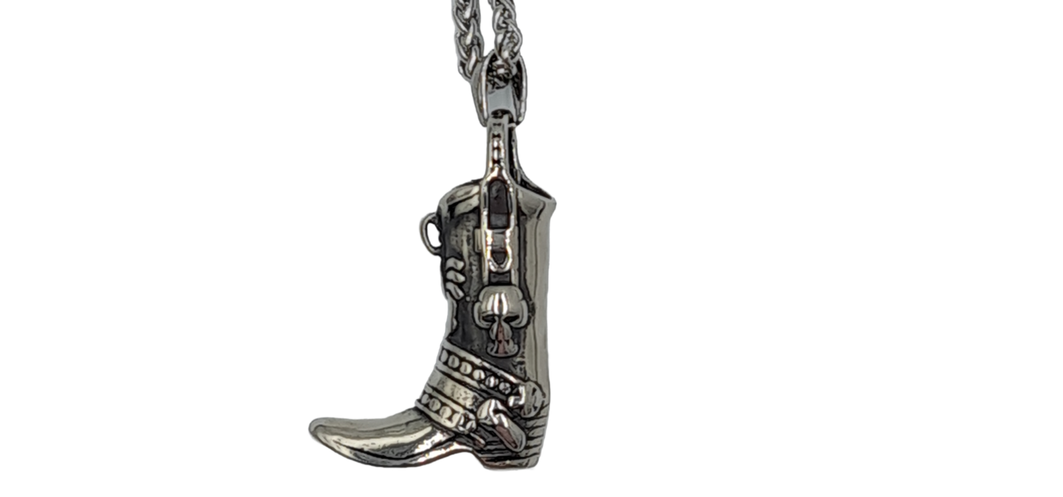 Pendentif santiag acier inoxydable 316L
