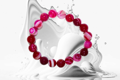 Bracelet Pierre naturelle Agate Rose