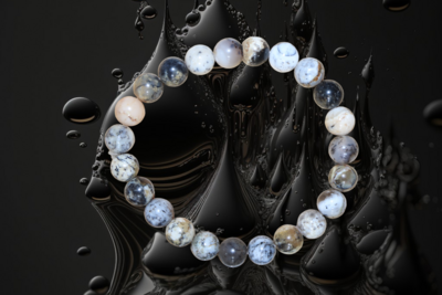 Bracelet pierre naturelle Jaspe Dentitrique