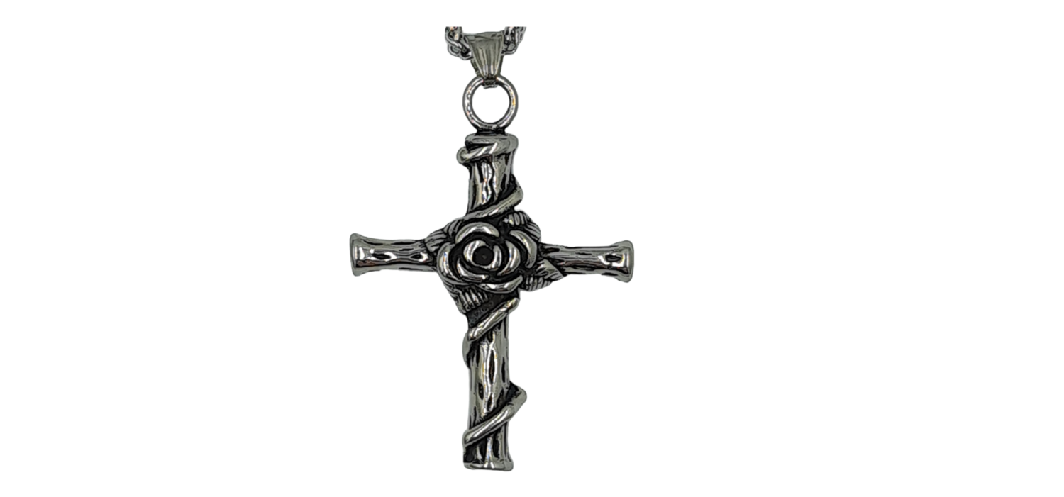 Pendentif croix acier inoxydable 316L