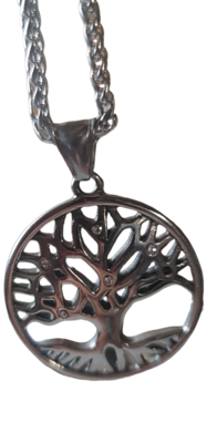 Pendentif arbre de vie acier inoxydable 316L