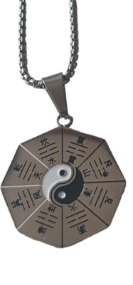 Pendentif Ying yang acier inoxydable 316L