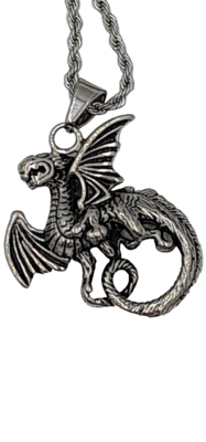 Pendentif Dragon acier inoxydable 316L