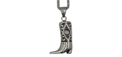 Pendentif santiag acier inoxydable 316L