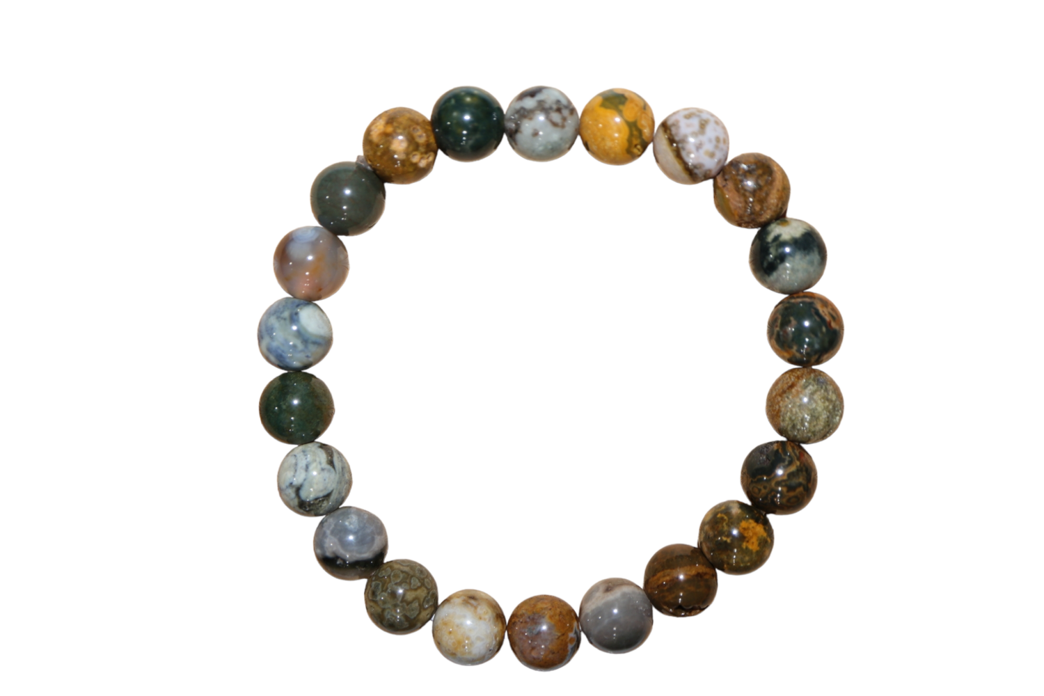 Bracelet Pierre Naturelle Jaspe Orbiculaire