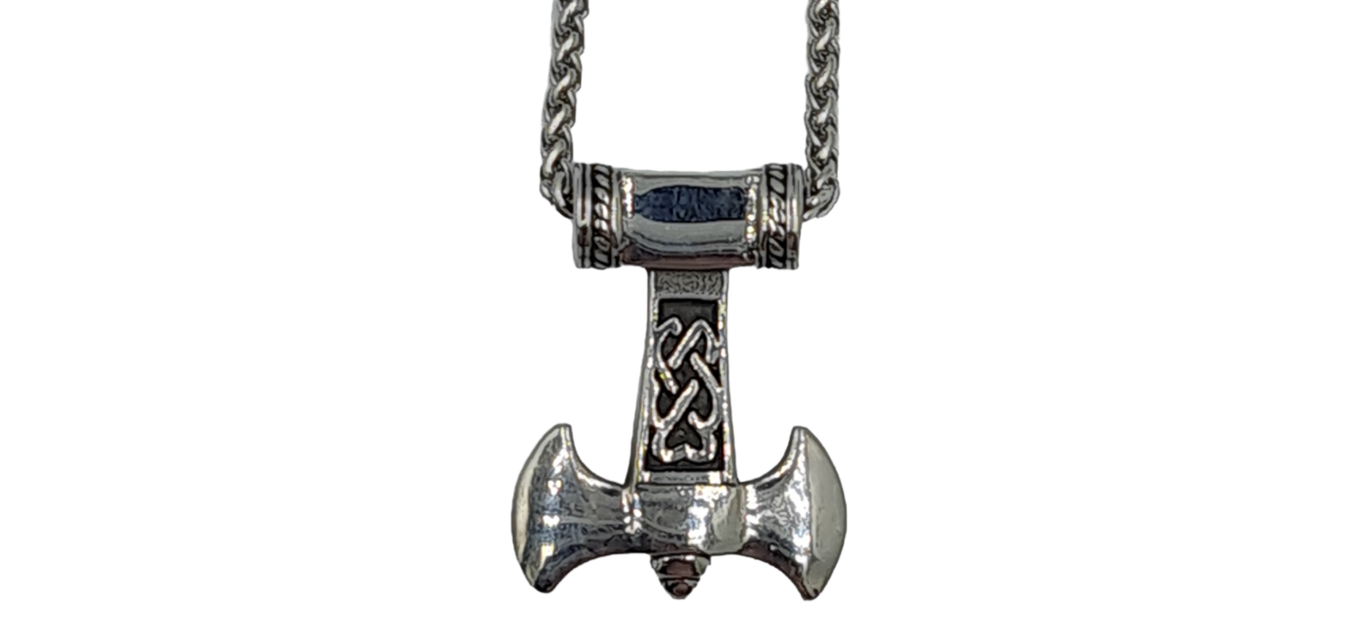 Pendentif viking marteau de Thor acier inoxydable 316L